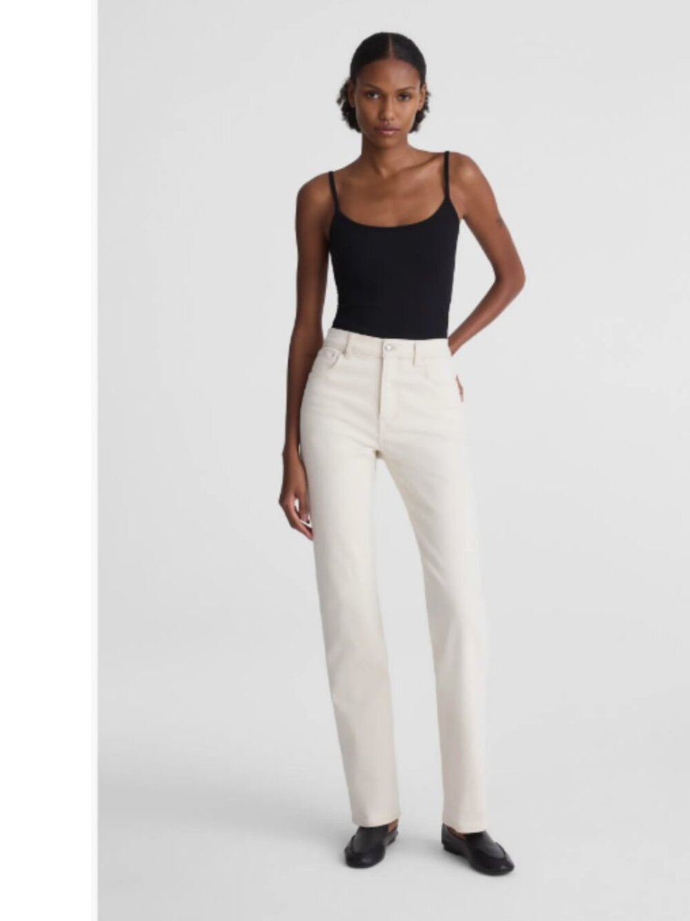 Madewell The Longline Straight Jean In Ecru 26P NWT